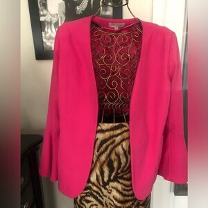 Pink bell sleeve blazer